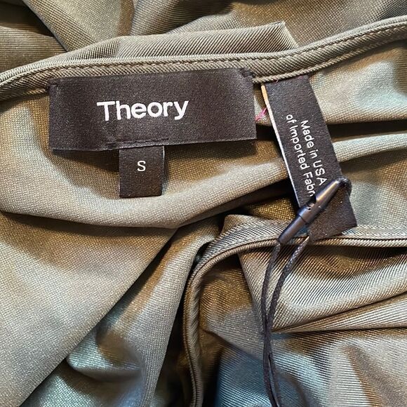 Theory Knot Front Midi Dress Spanish Green S - Picture 5 of 8